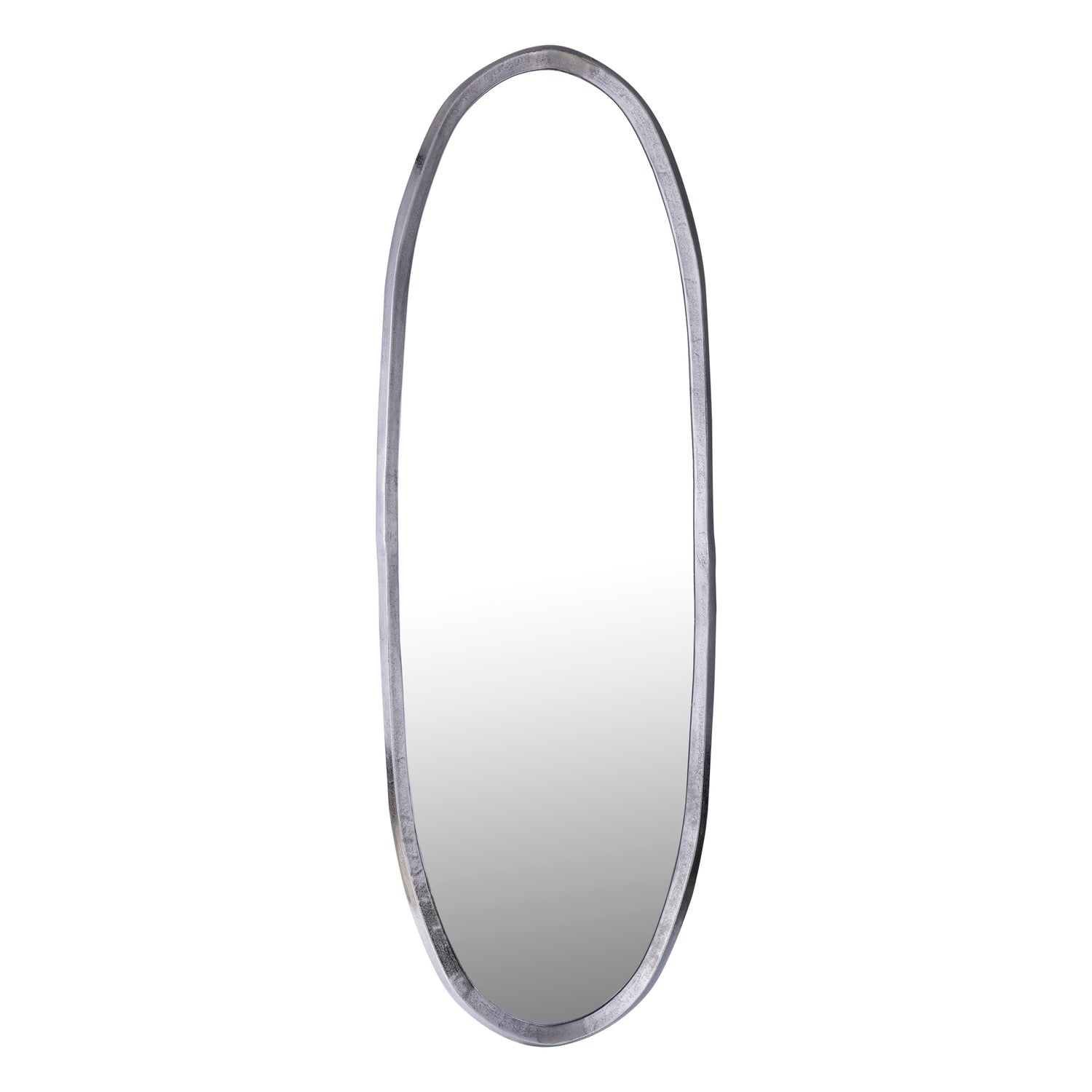 Limera Nikkel Aluminium Ovale Spiegel Met Onregelmatige Rand L 178x61x3.5 cm