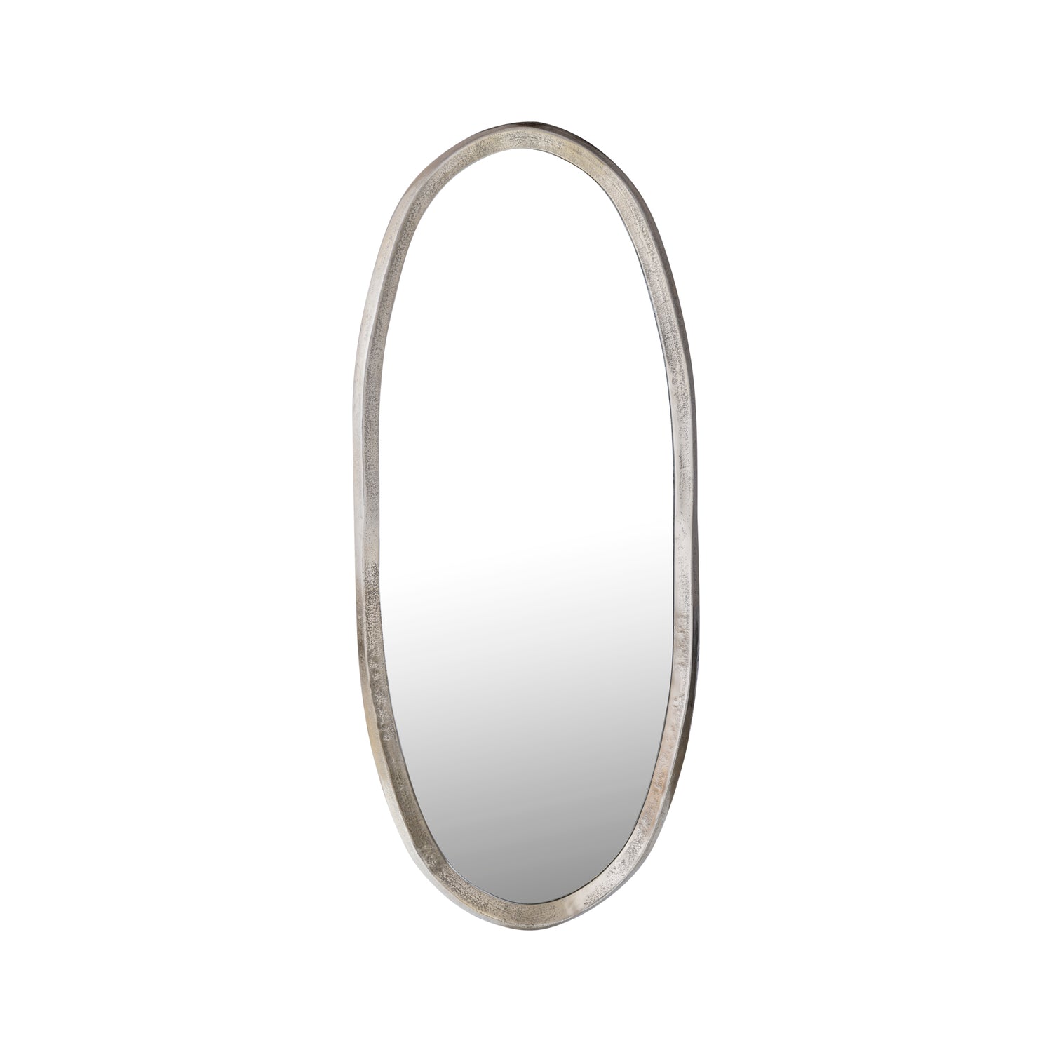 Limera Messing Aluminium Ovale Spiegel met Onregelmatige Rand S 120x50x3.5 cm