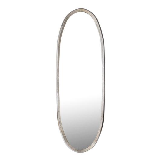 Limera Messing Aluminium Ovale Spiegel met Onregelmatige Rand L 178x61x3.5 cm