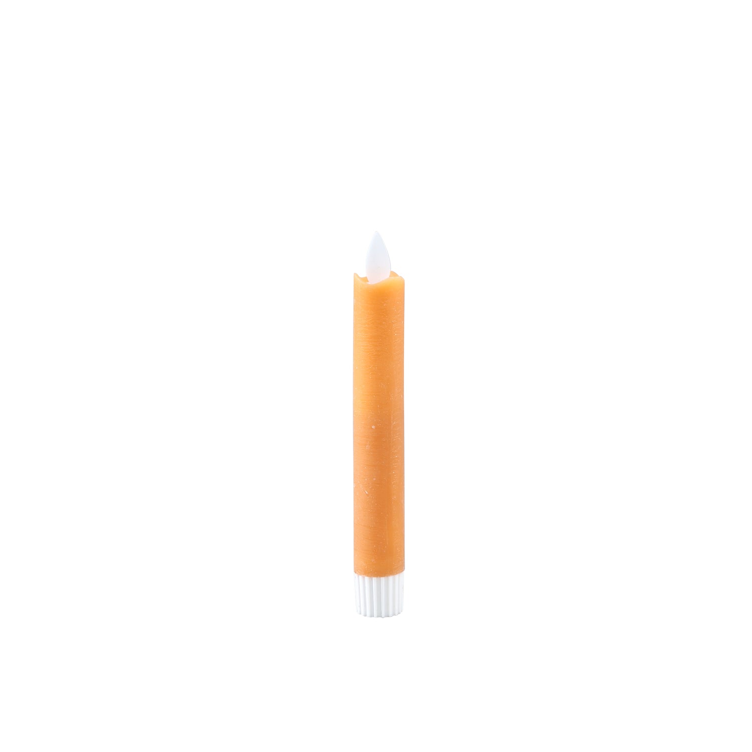 LED Diner Kaars Roestbruin Moveflame Set van 6 Stuks Kort - 6 Sets 15x2x2 cm