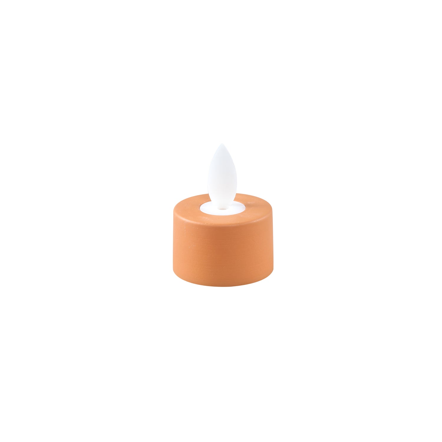 LED Theelichtkaars Rust Oranje Vaste Vlam Set van 6 Stuks - 6 Sets 4.5x3.5x3.5 cm