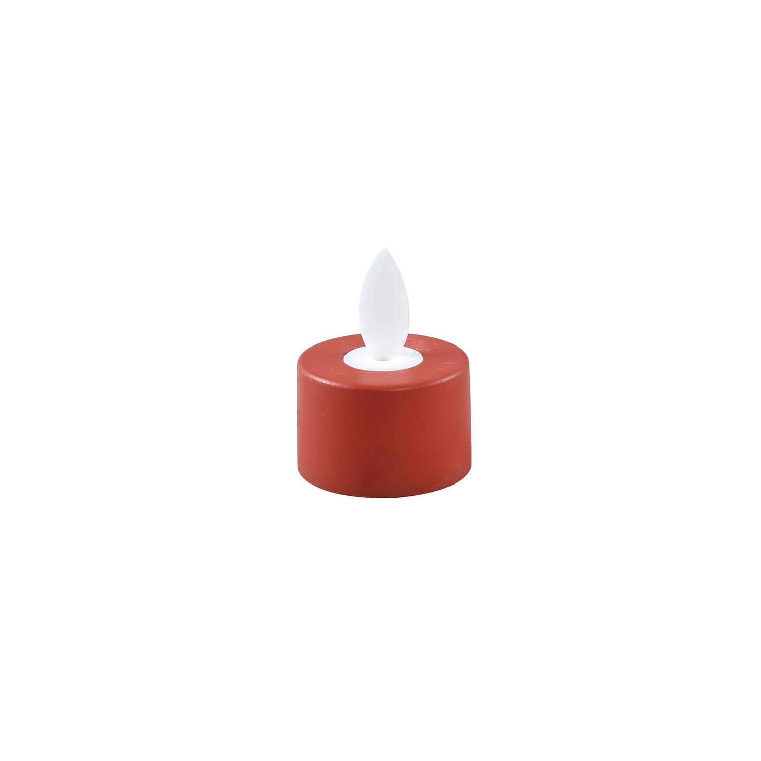 LED Theelichtkaars Rustiek Bruin Vast Vlameffect Set van 6 Stuks - 6 Sets 4.5x3.5x3.5 cm