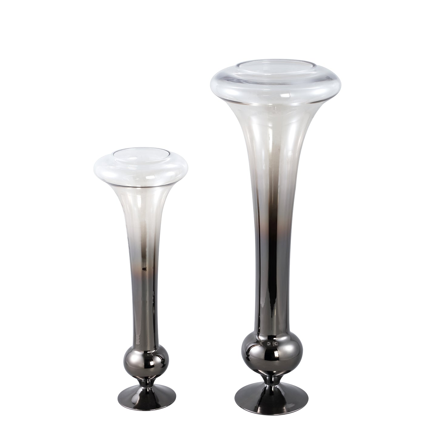 Keighla Antracite Shaped Glass Vase Two Tones S