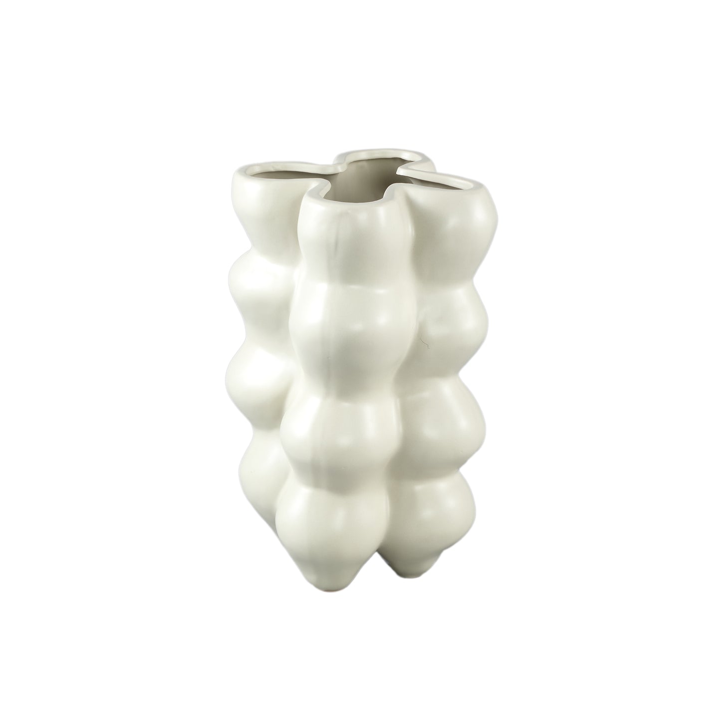 Baille Cream Bulbs Shaped Ceramic Pot High