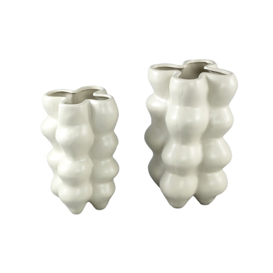 Baille Cream Bulbs Shaped Ceramic Pot High