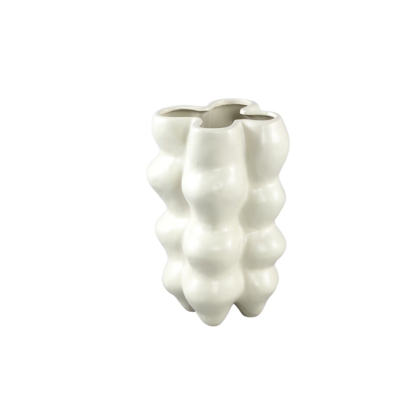 Baille Cream Bulbs Shaped Ceramic Pot Low