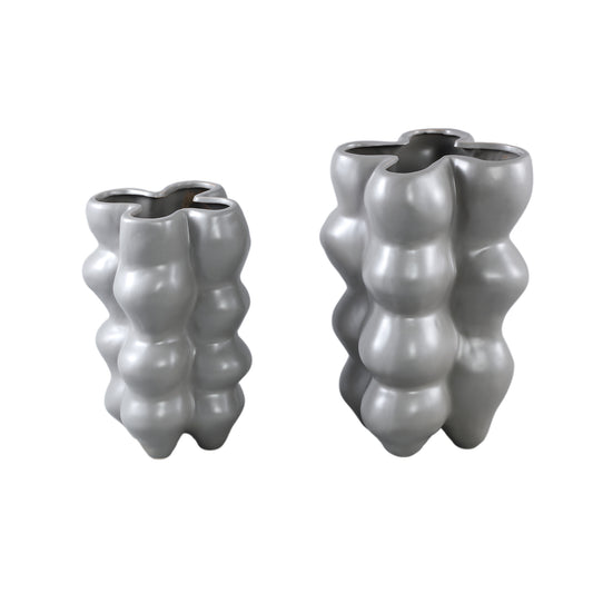 Baille Grey Bulbs Shaped Ceramic Pot Low