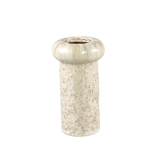 Wang Cream Ronde Keramische Pot met Dik Randje Set van 4 Stuks M - 4 Sets 22.5x12.5x12.5 cm