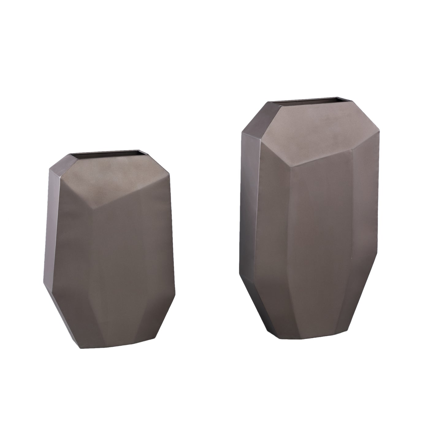 Shafi Bruine Hoekige Ijzeren Pot Klein Set van 2 40.5x26.5x11 cm