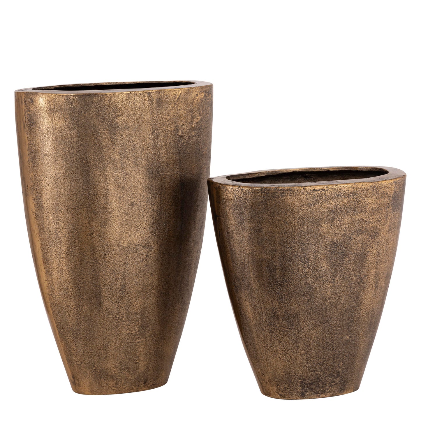 Qasem Metalen Pot Ovaal Hoog 61x42x27 cm