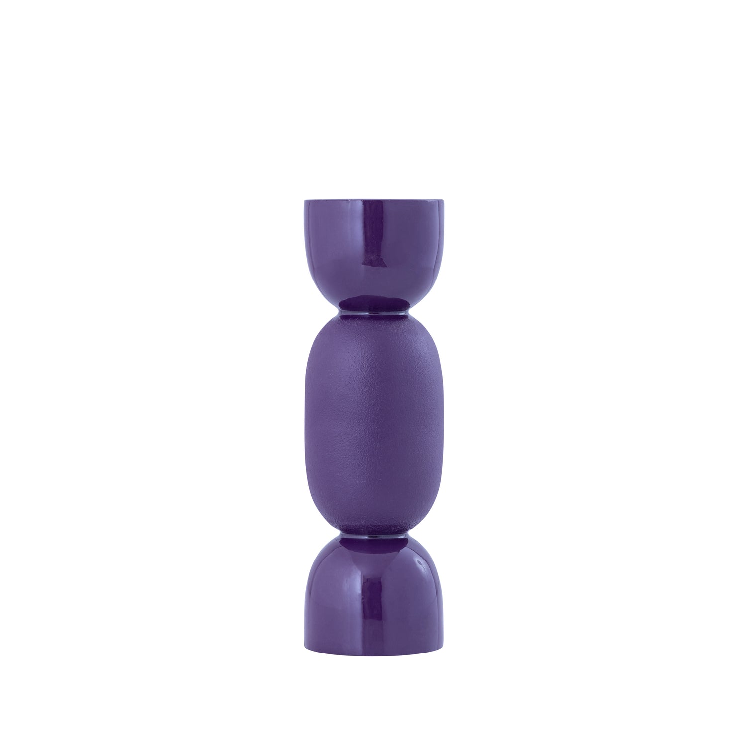 Cairy Donkerpaarse Ijzeren Kandelaar Mat Glanzend Set van 4 - 4 Sets 20x6x6 cm