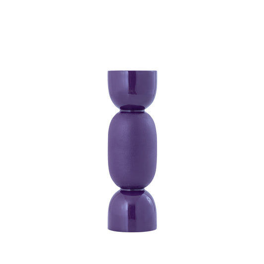 Cairy Donkerpaarse Ijzeren Kandelaar Mat Glanzend Set van 4 - 4 Sets 20x6x6 cm
