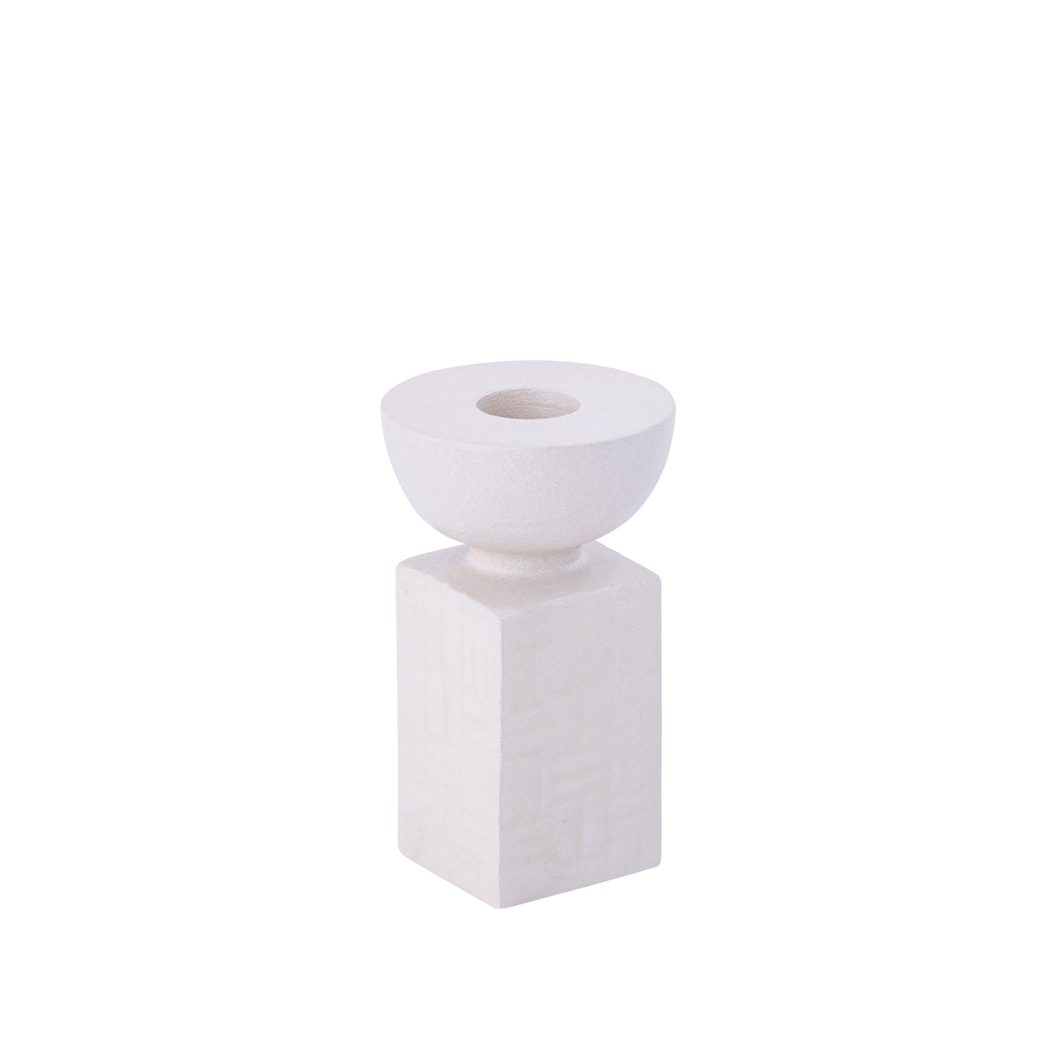 Lirison Beige Kandelaar Set van 6 Stuks - Gietaluminium - 6 Sets 10x6x6 cm