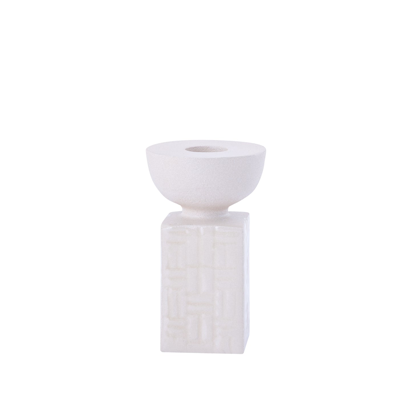 Lirison Beige Kandelaar Set van 6 Stuks - Gietaluminium - 6 Sets 10x6x6 cm