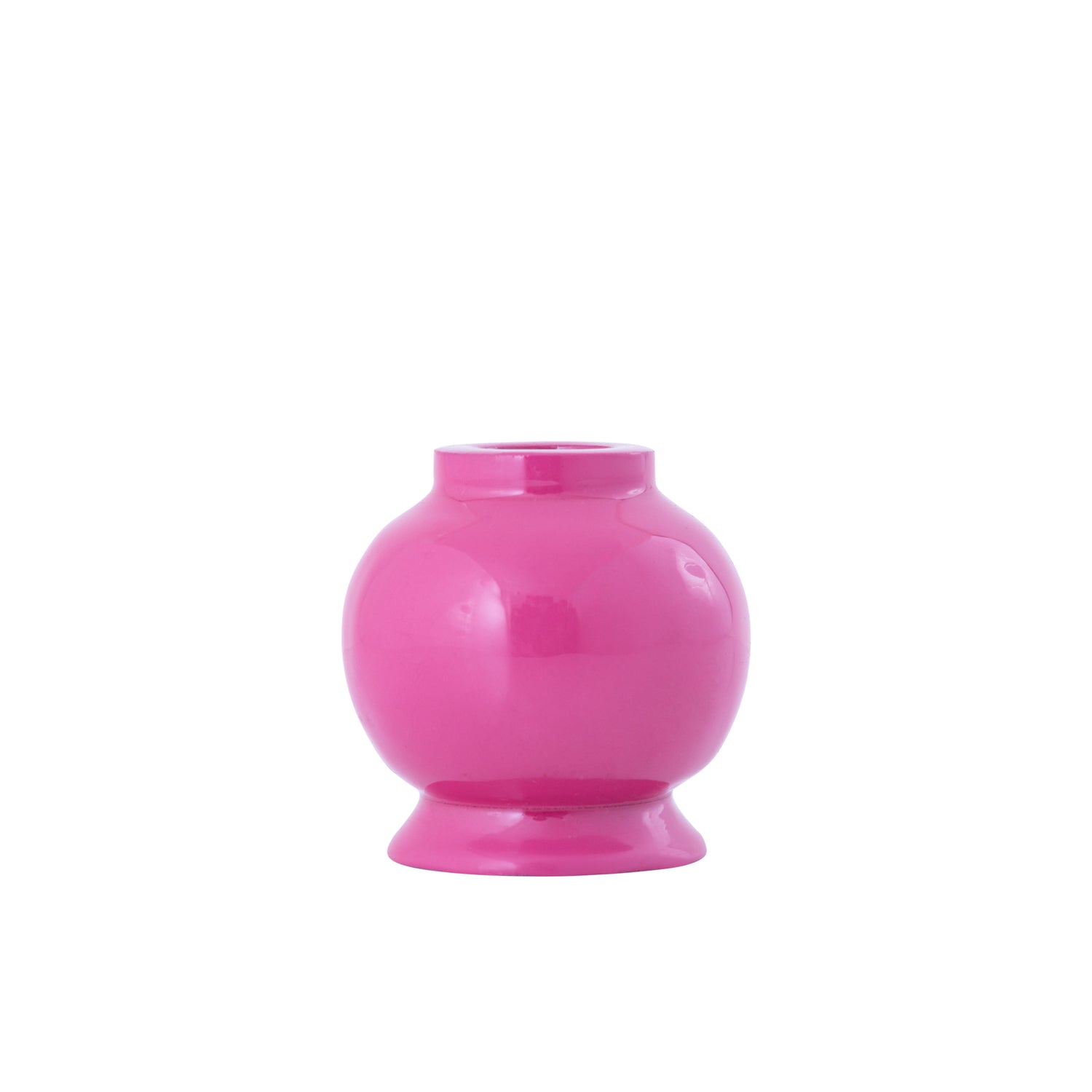 Ingere Roze Kandelaar Set van 6 Stuks - Rond Gegoten Aluminium - 6 Sets 6x6x6 cm
