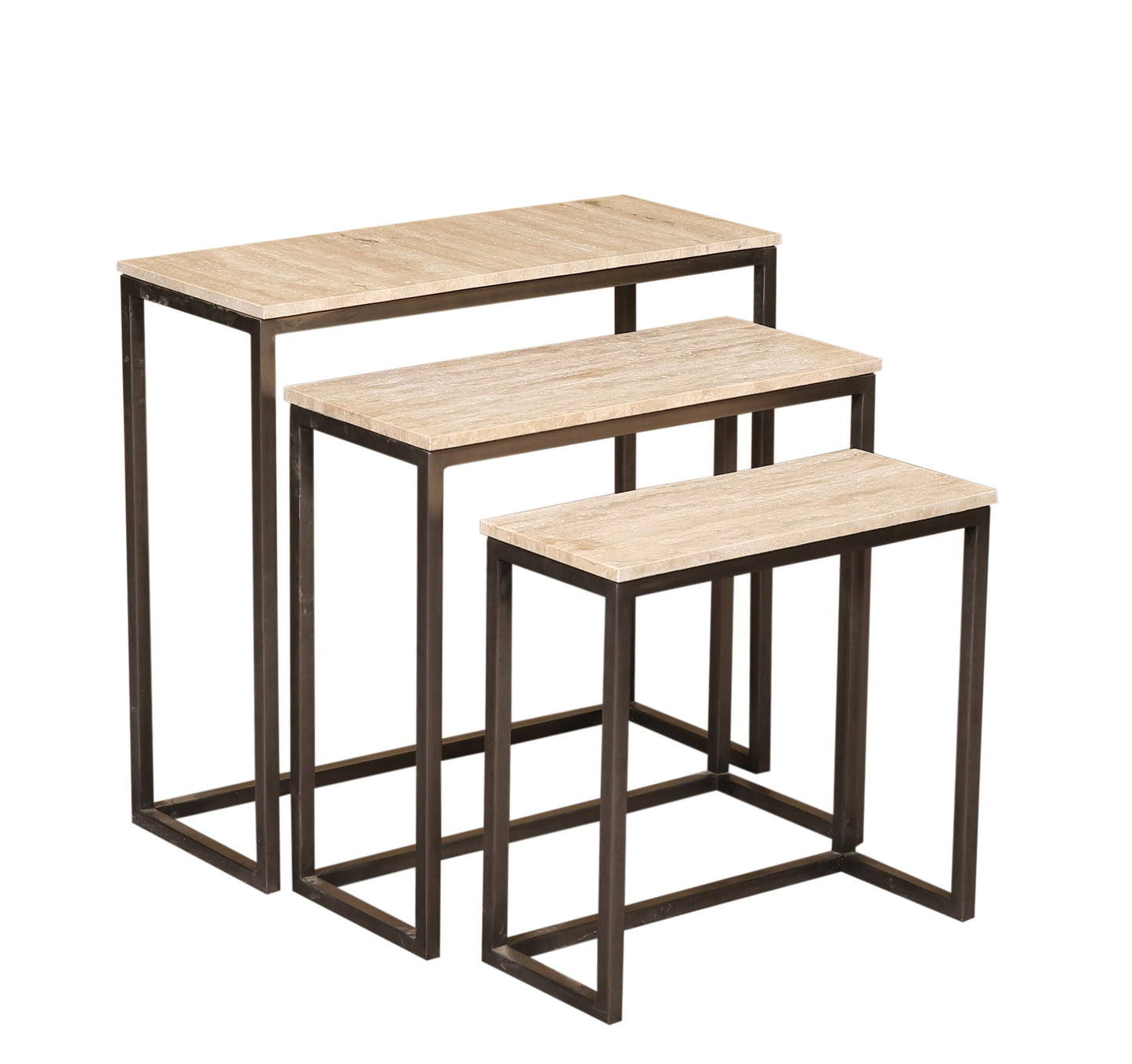 Zoah Black Travertine Rectangle Sidetable SV3