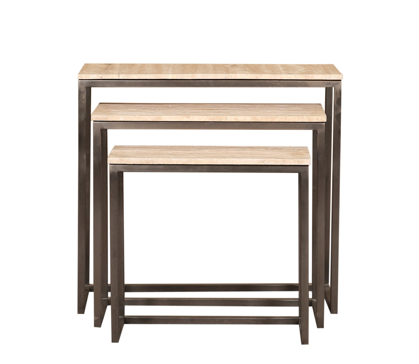 Zoah Black Travertine Rectangle Sidetable SV3