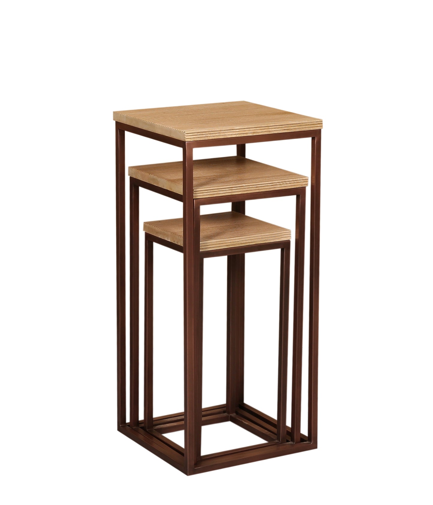 Zoah Copper Mango Wood Square Sidetable SV3