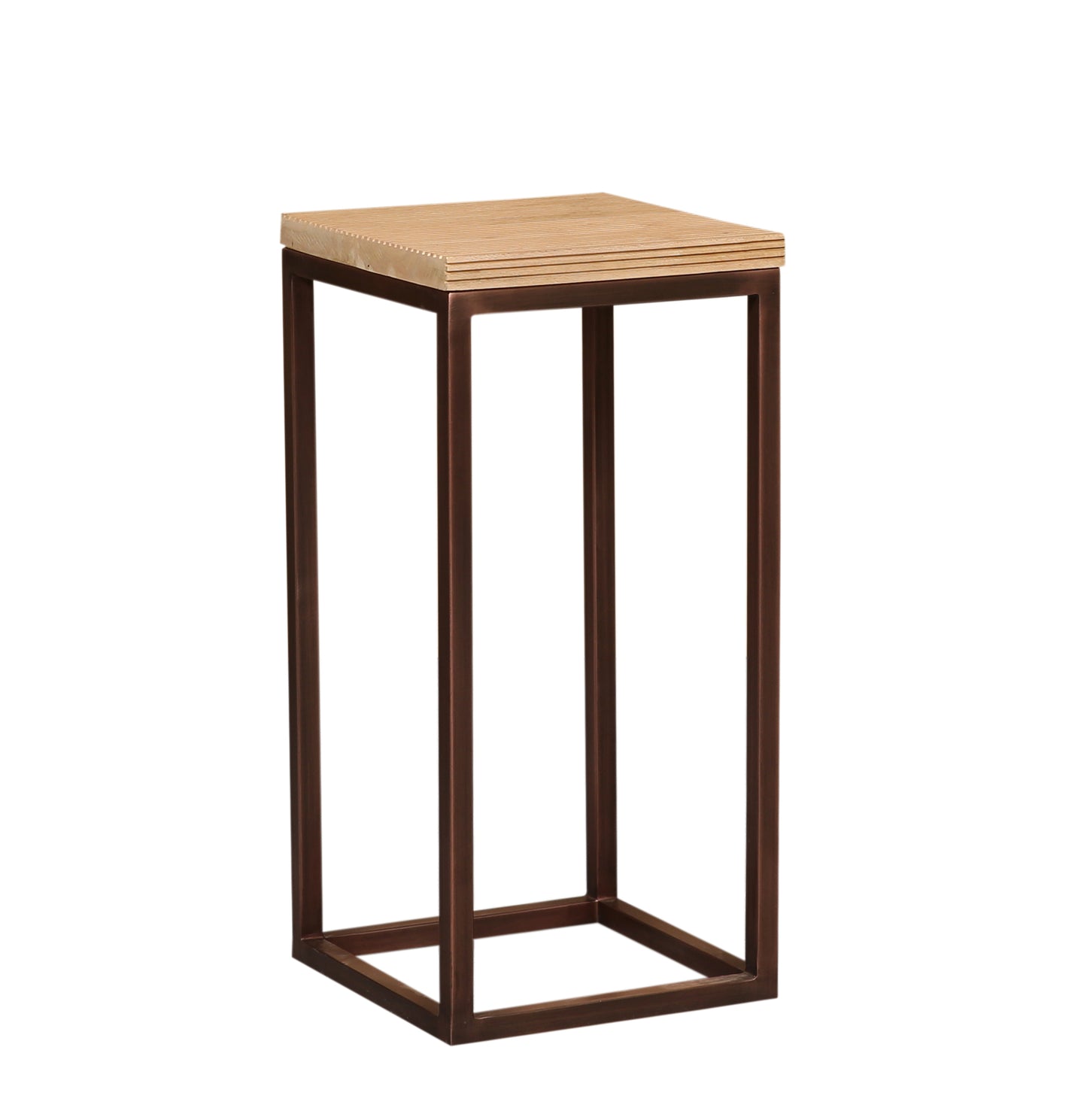 Zoah Copper Mango Wood Square Sidetable SV3