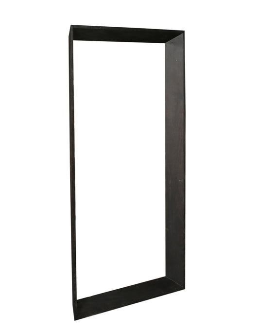 Kyro Zwarte Acacia Houten Rechthoekige Spiegel Groot 195x100x13 cm