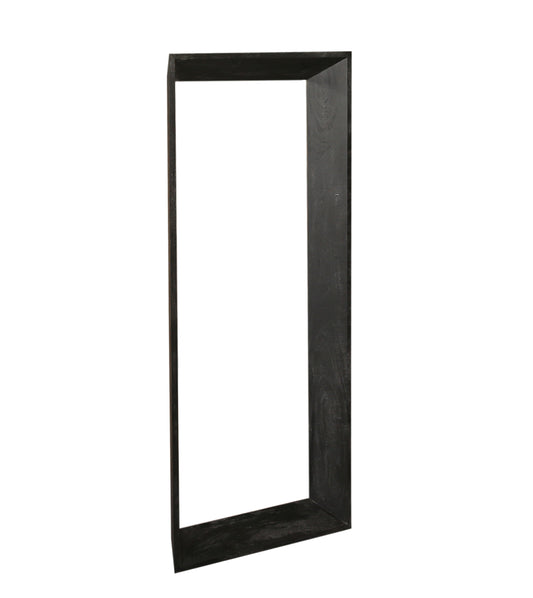 Kyro Zwarte Acacia Houten Rechthoekige Spiegel 160x70x5 cm
