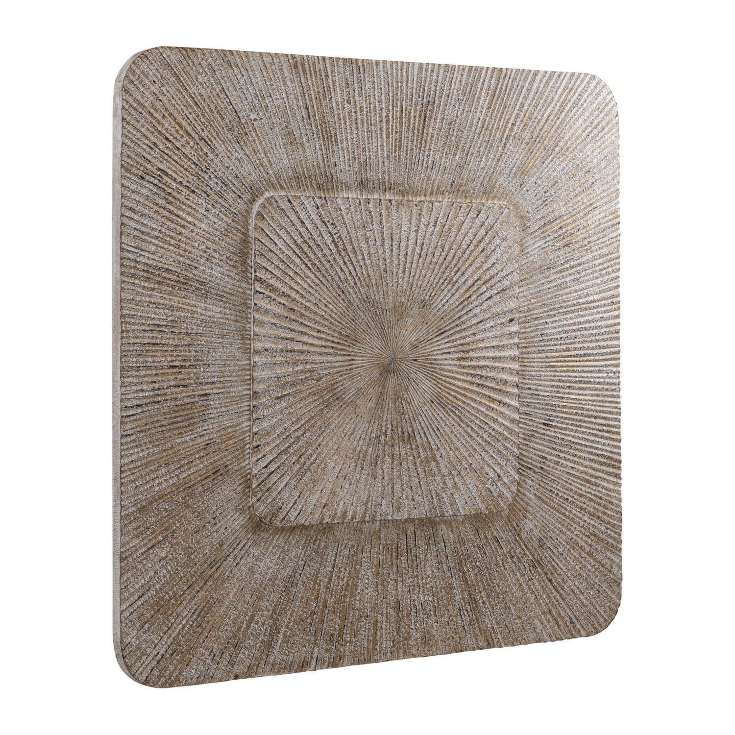 Dishita Crème Vierkant MDF Wandpaneel Geribd Groot 120x120x3.5 cm