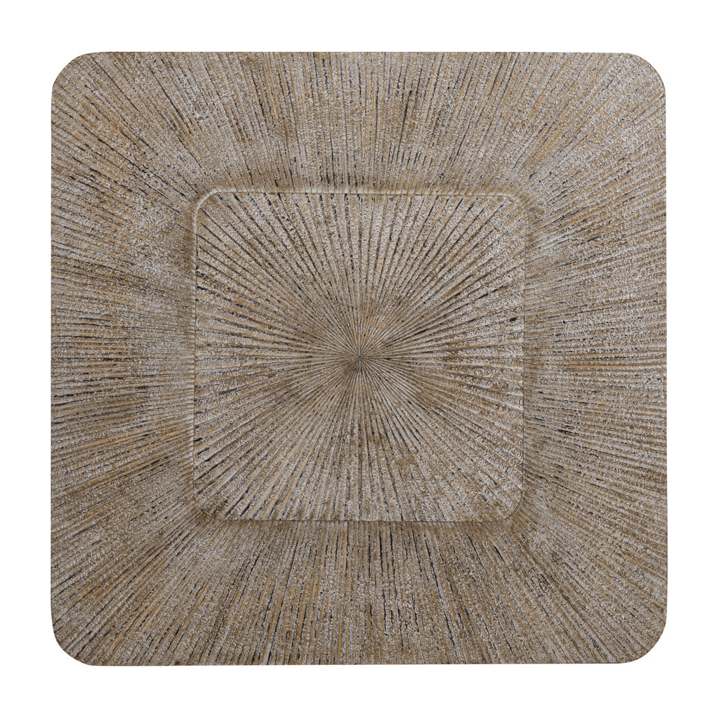 Dishita Crème Vierkant MDF Wandpaneel Geribd Groot 120x120x3.5 cm