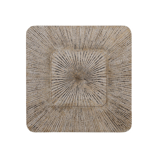 Dishita Cream Square Mdf Wall Panel Ribbed Small