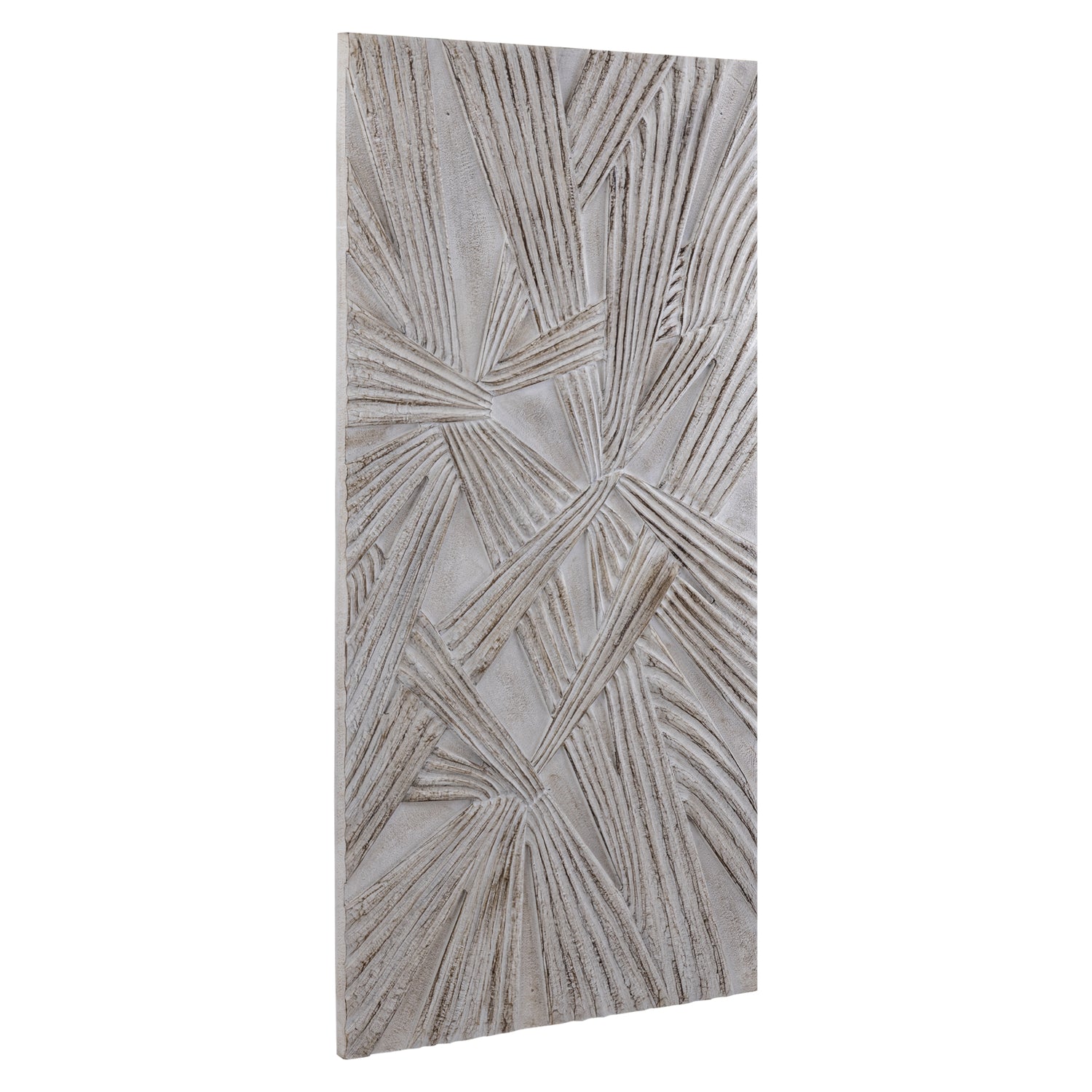 Raihan Crème Rechthoekig MDF Wandpaneel met Knooppatroon 160x80x3.5 cm