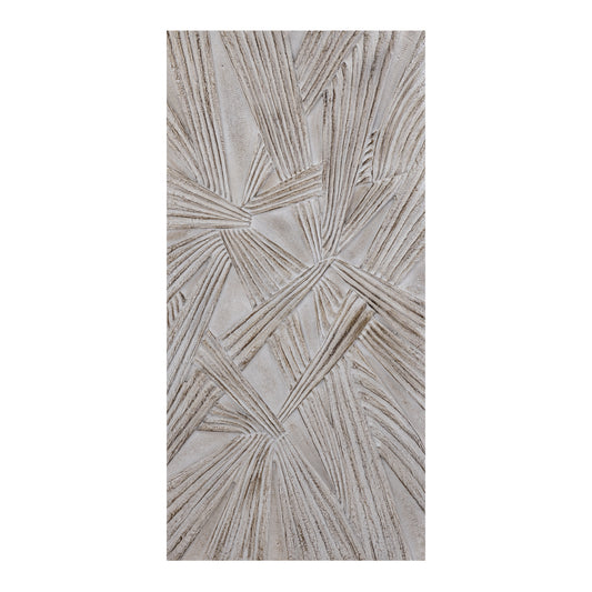 Raihan Crème Rechthoekig MDF Wandpaneel met Knooppatroon 160x80x3.5 cm