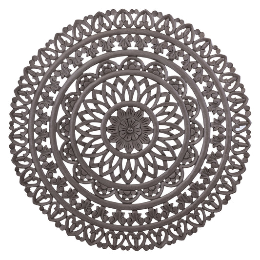 Farris Bruin Rond MDF Wandpaneel Gesneden L 120x120x1.5 cm