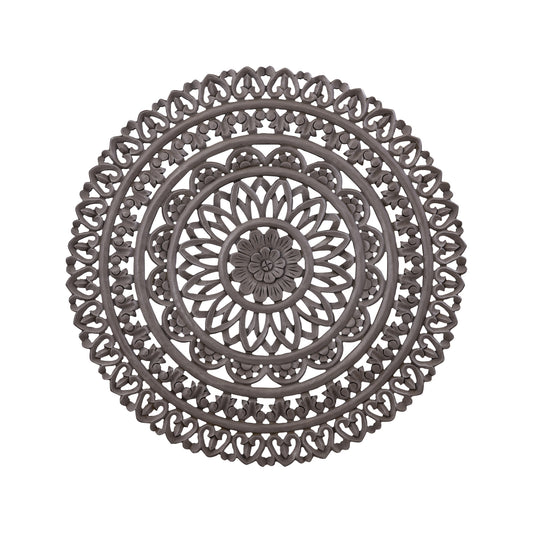 Farris Bruin Rond MDF Wandpaneel Gesneden S 90x90x1.5 cm