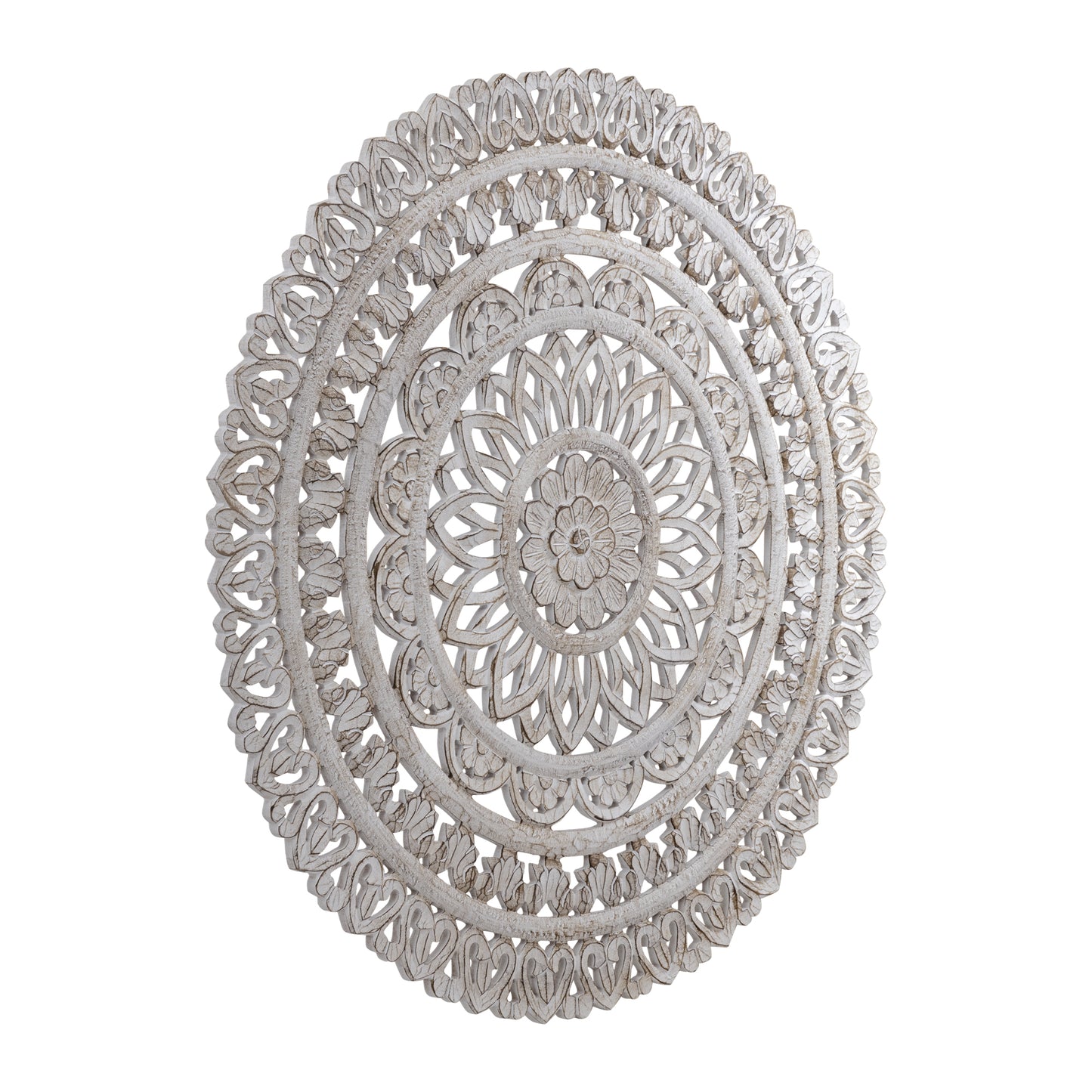 Farris Crème Rond Mdf Wandpaneel Gesneden L 120x120x1.5 cm