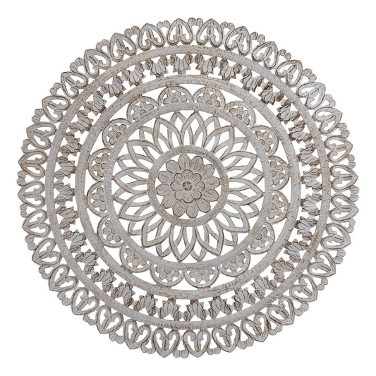 Farris Crème Rond Mdf Wandpaneel Gesneden L 120x120x1.5 cm
