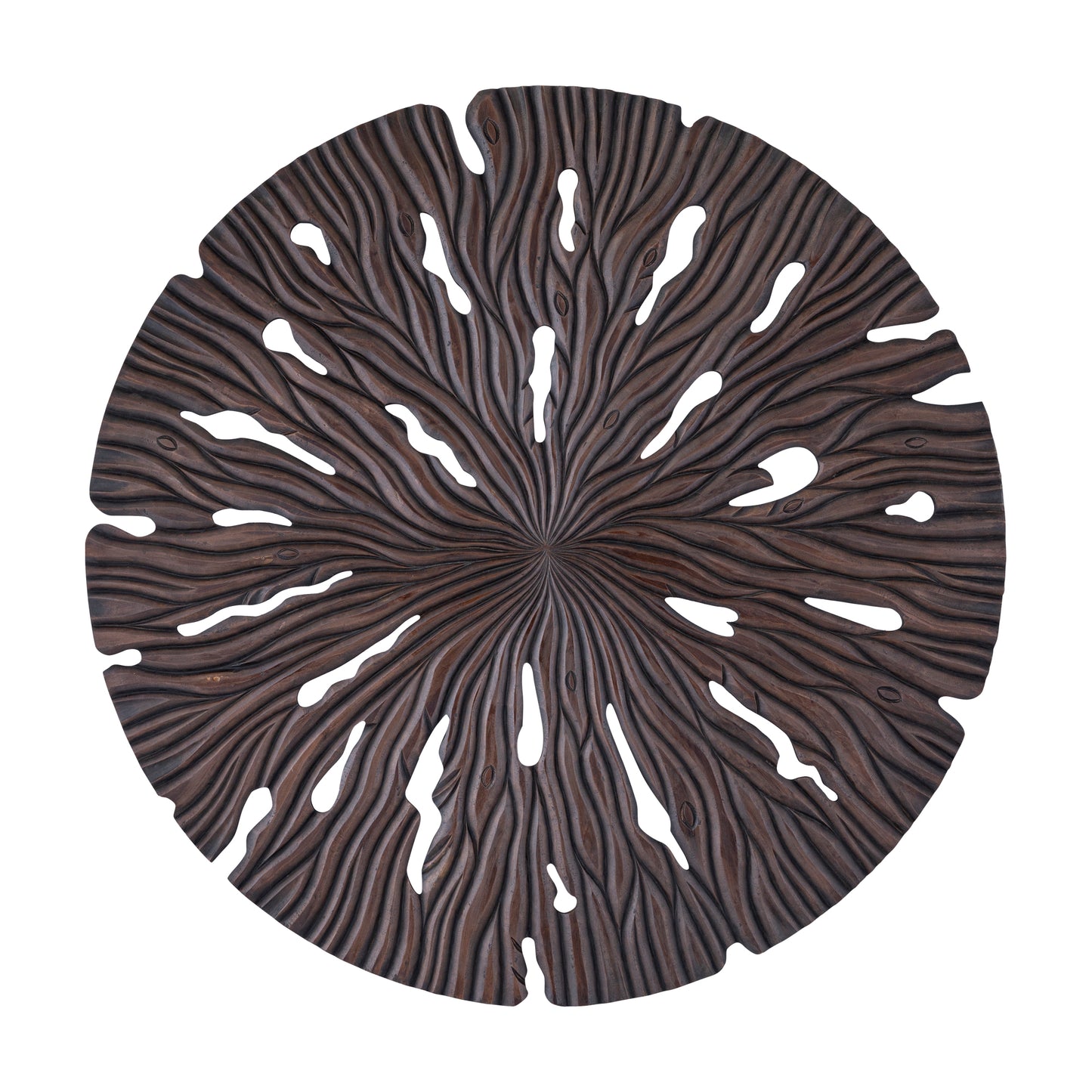 Bonte Bruin MDF Wandpaneel Golvend Gesneden Rond L 120x120x2.5 cm