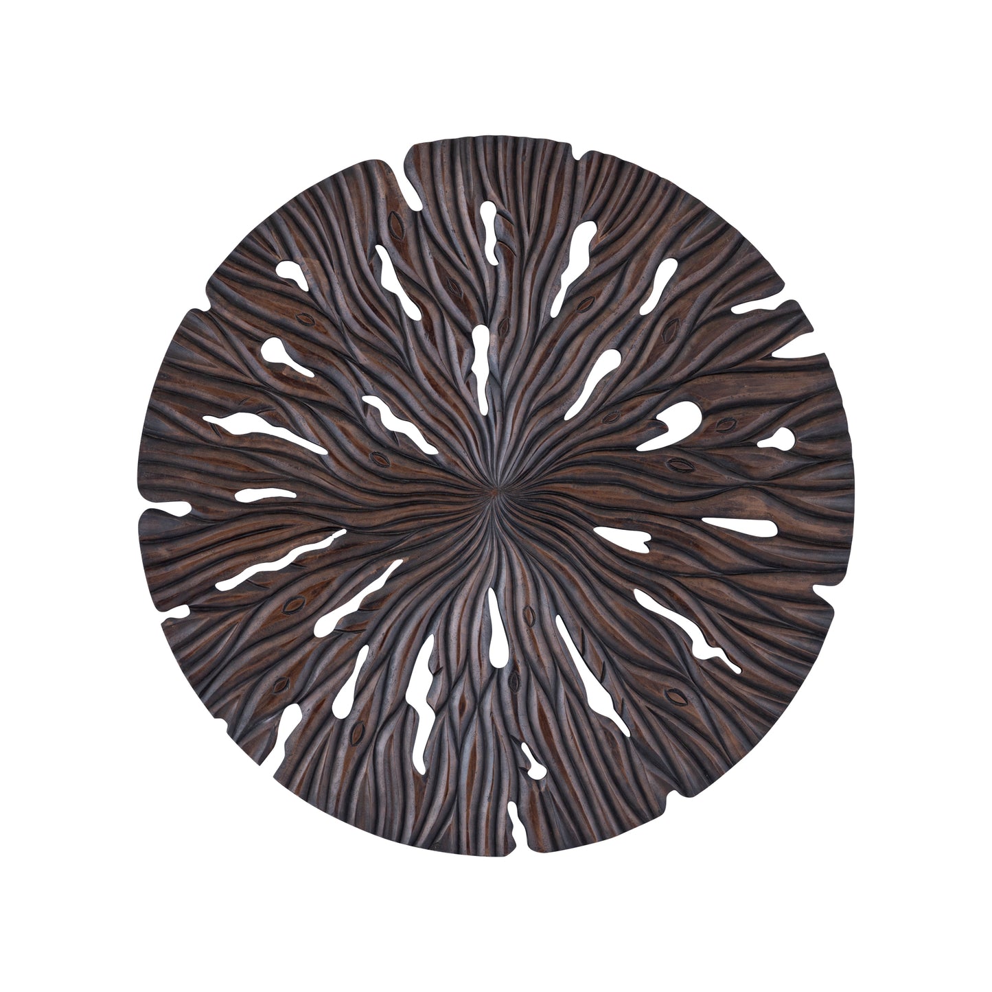 Bonte Bruin MDF Wandpaneel Golvend Gesneden Rond S 90x90x2.5 cm