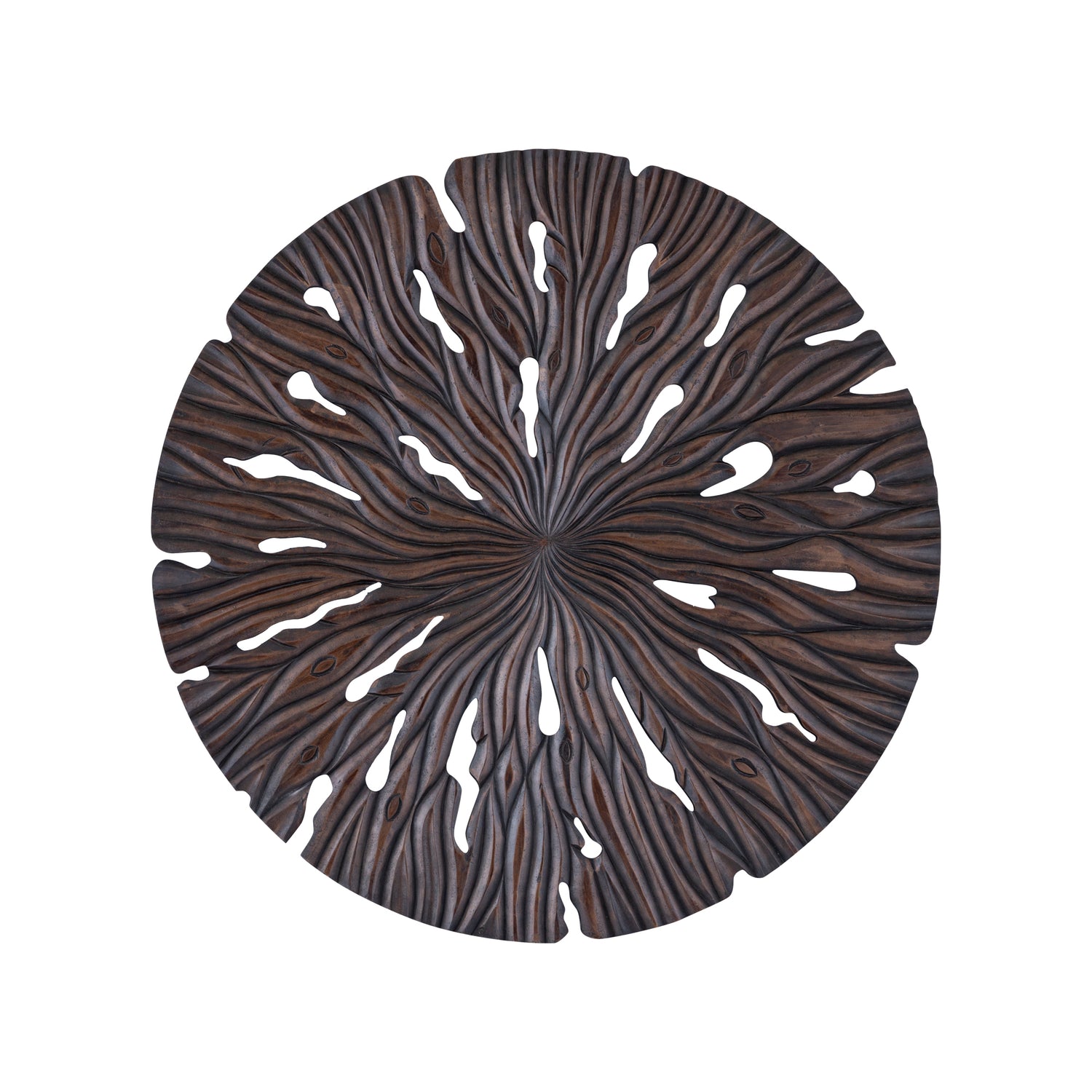 Bonte Bruin MDF Wandpaneel Golvend Gesneden Rond S 90x90x2.5 cm