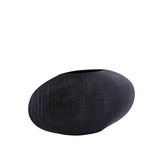 Jowad Graphite Aluminium Pot Geribfeld Laag Ovaal Set van 2 - 2 Sets 26x45x12.5 cm