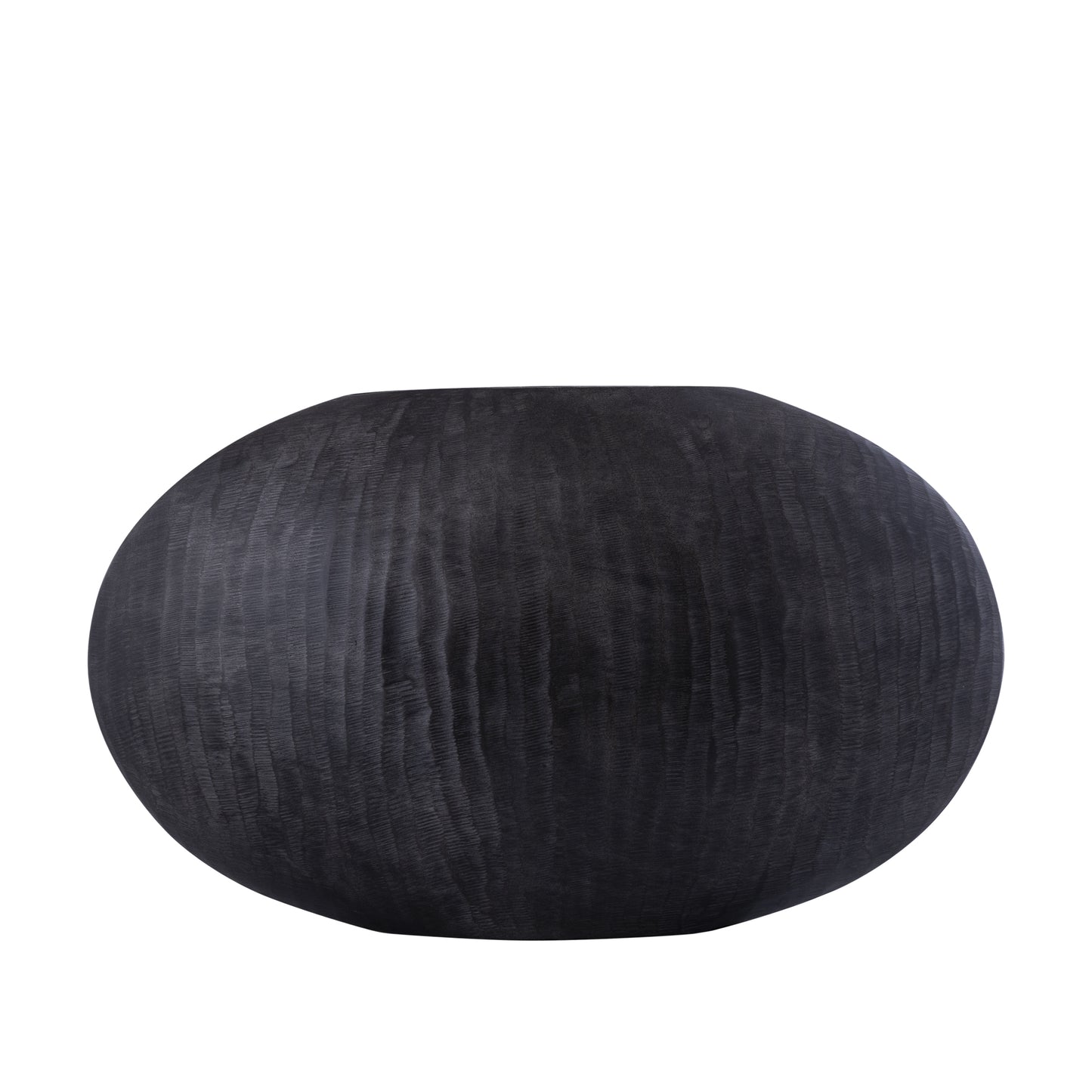 Jowad Grafiet Aluminium Pot Geribd Laag Ovaal L 32x52x15.5 cm