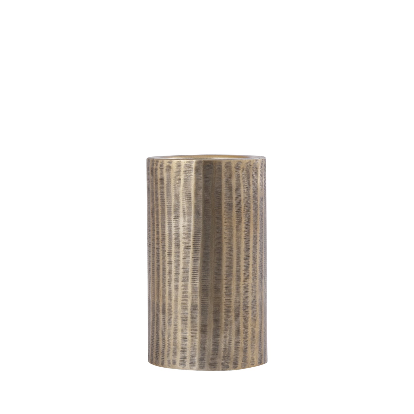Jowad Antieke Goud Aluminium Kandelaar Ribbel Set van 4 Stuks - 4 Sets 21.5x13x13 cm