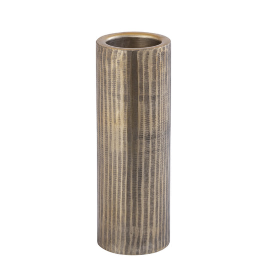 Jowad Antieke Goud Aluminium Kandelaar Geribbed Set van 2 Stuks - 2 Sets 37x13x13 cm