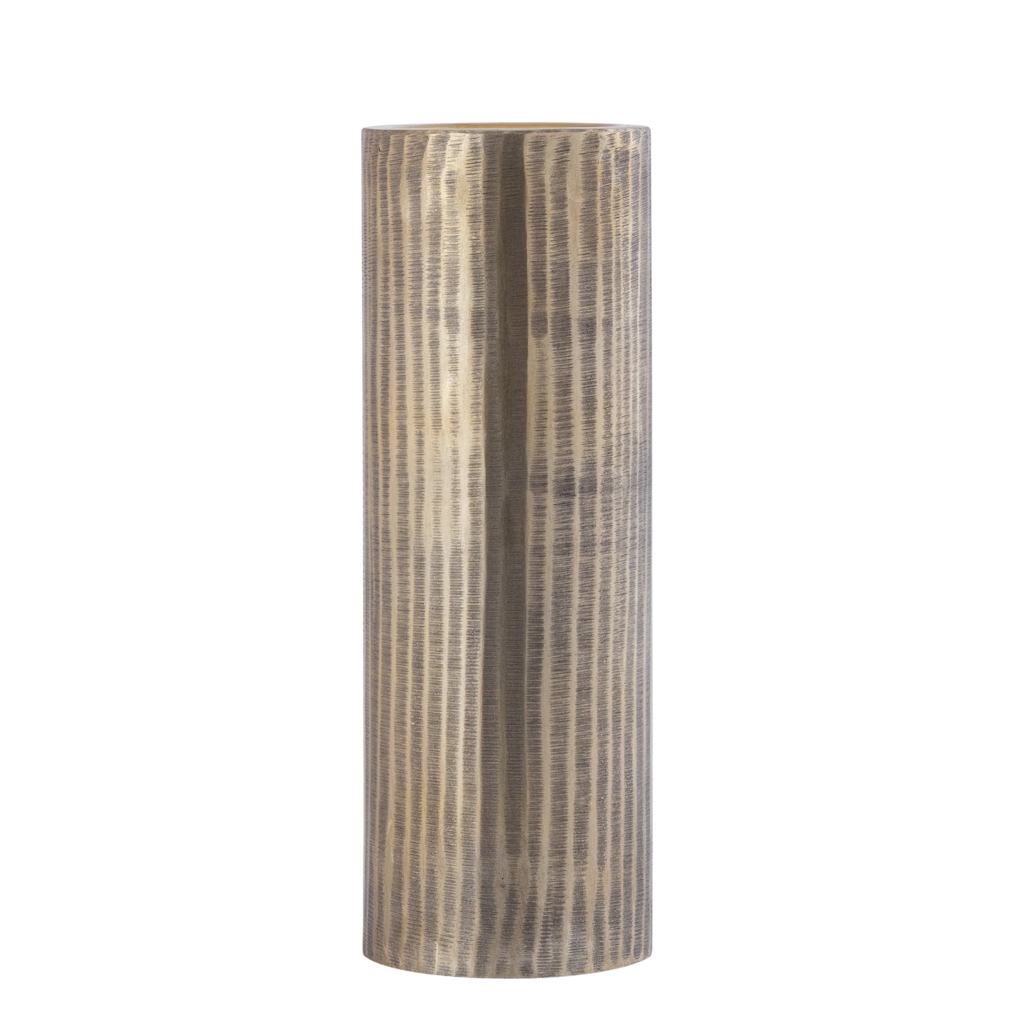 Jowad Antieke Goud Aluminium Kandelaar Geribbed Set van 2 Stuks - 2 Sets 37x13x13 cm