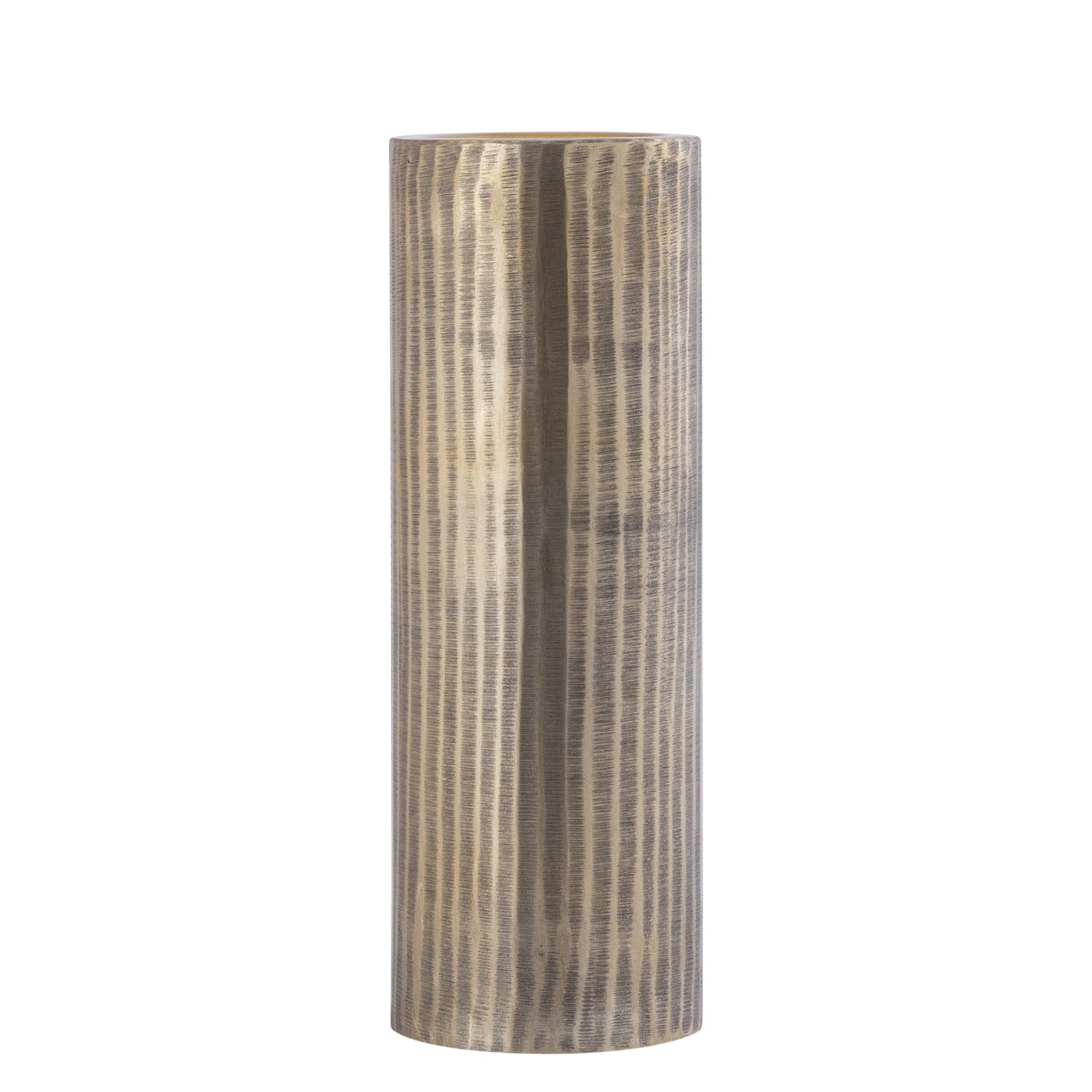Jowad Antieke Goud Aluminium Kandelaar Geribbed Set van 2 Stuks - 2 Sets 37x13x13 cm