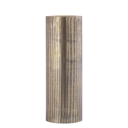 Jowad Antieke Goud Aluminium Kandelaar Geribbed Set van 2 Stuks - 2 Sets 37x13x13 cm
