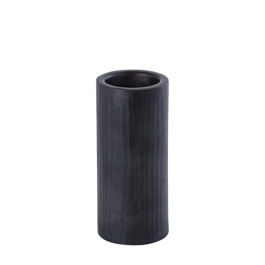 Jowad Grafiet Aluminium Kandelaar Geribbed M Set van 2 - 2 Sets 29x13x13 cm
