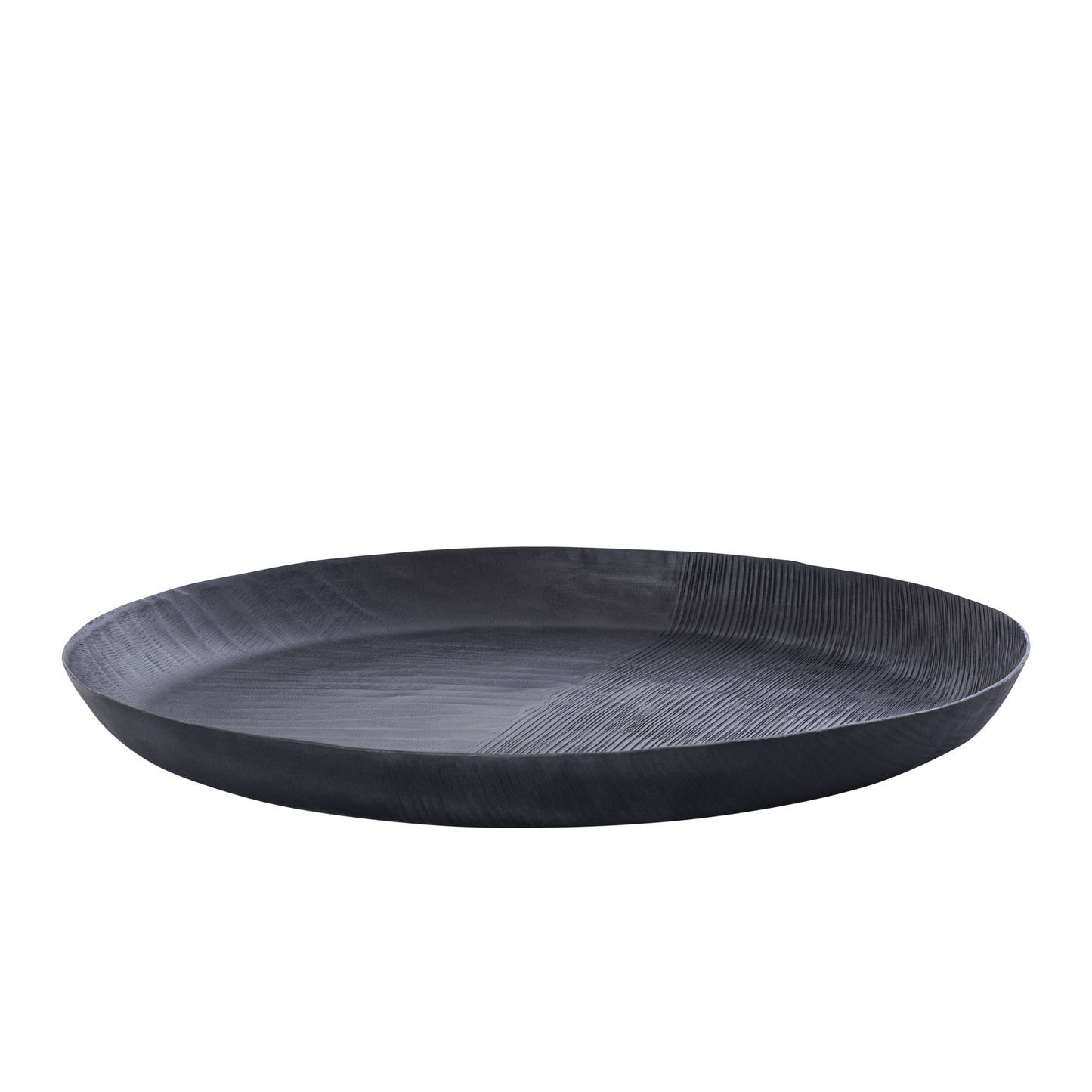 Jowad Graphite Aluminium Schaal Geribd Rond L Set van 2 - 2 Sets 4.5x46.5x46.5 cm