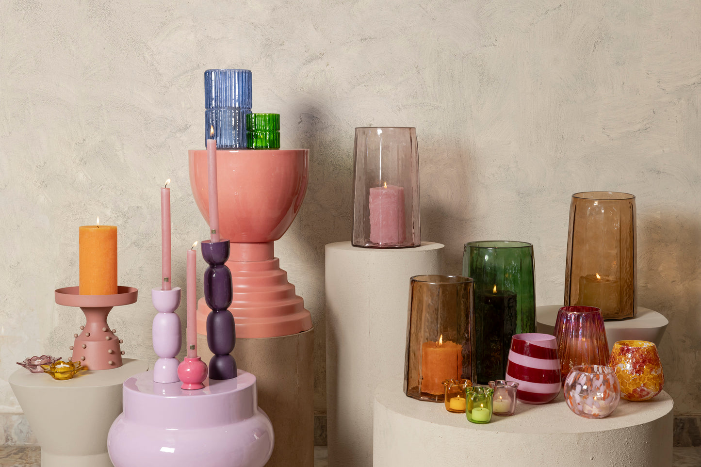 Pernella Green Ribbed Glass Stormlight L