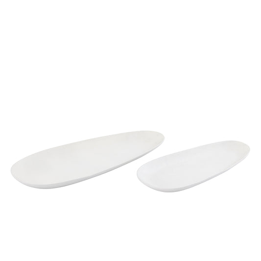 Elzye Cream Casted Alu Oval Plate Small