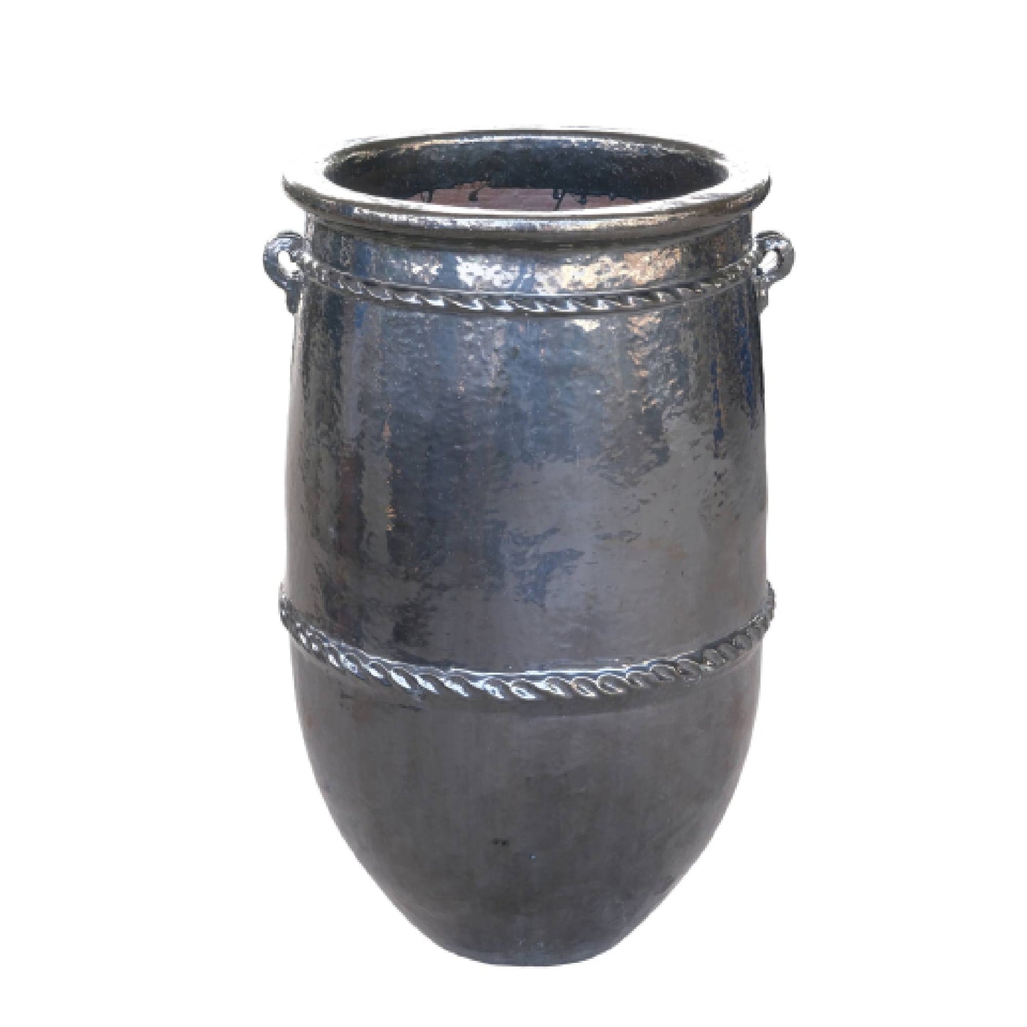 Tony Green Big Ceramic Jar Pot Round High