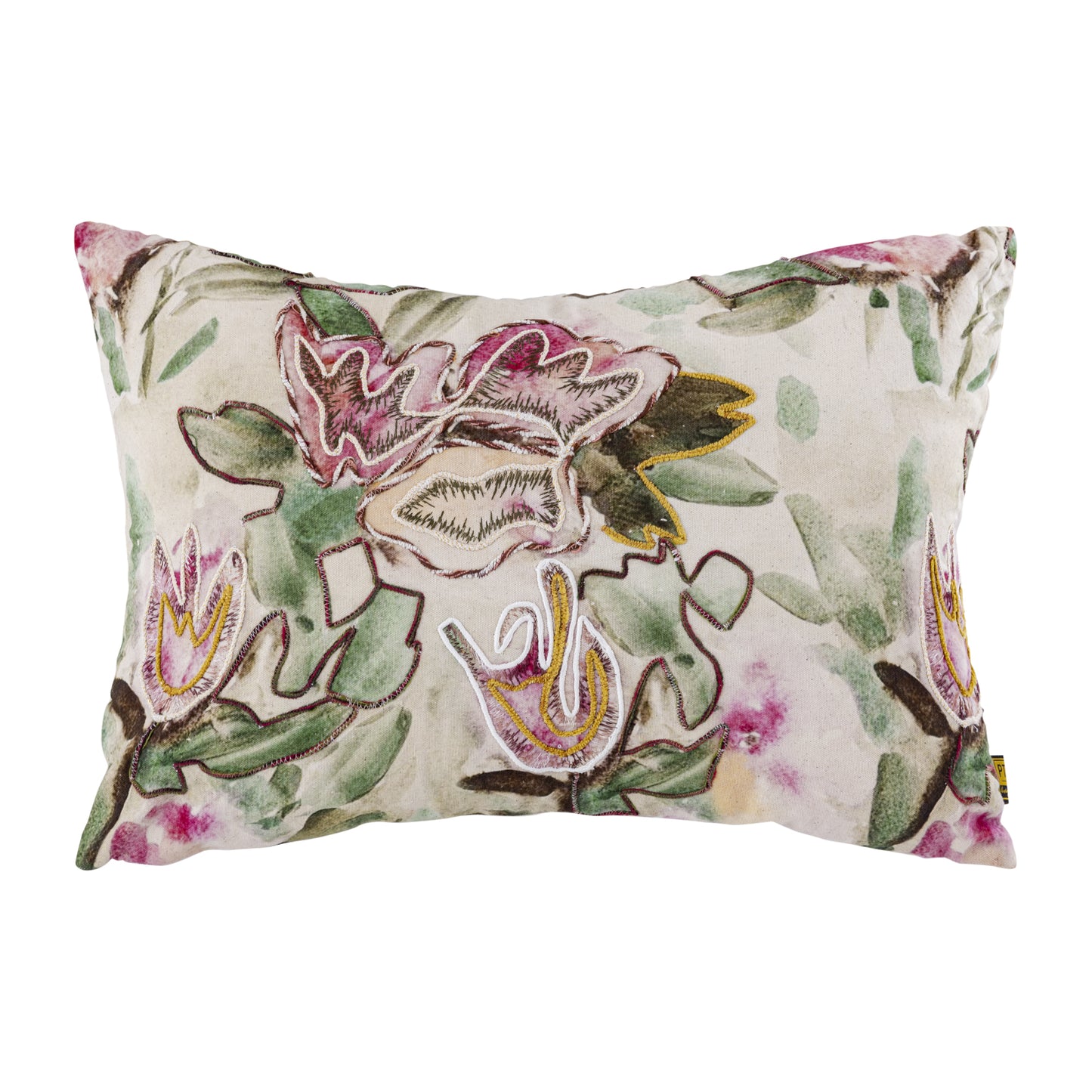 Ayumi Roze Rechthoekig Katoenen Kussen Set van 4 Abstract - 4 Sets 40x60x3 cm